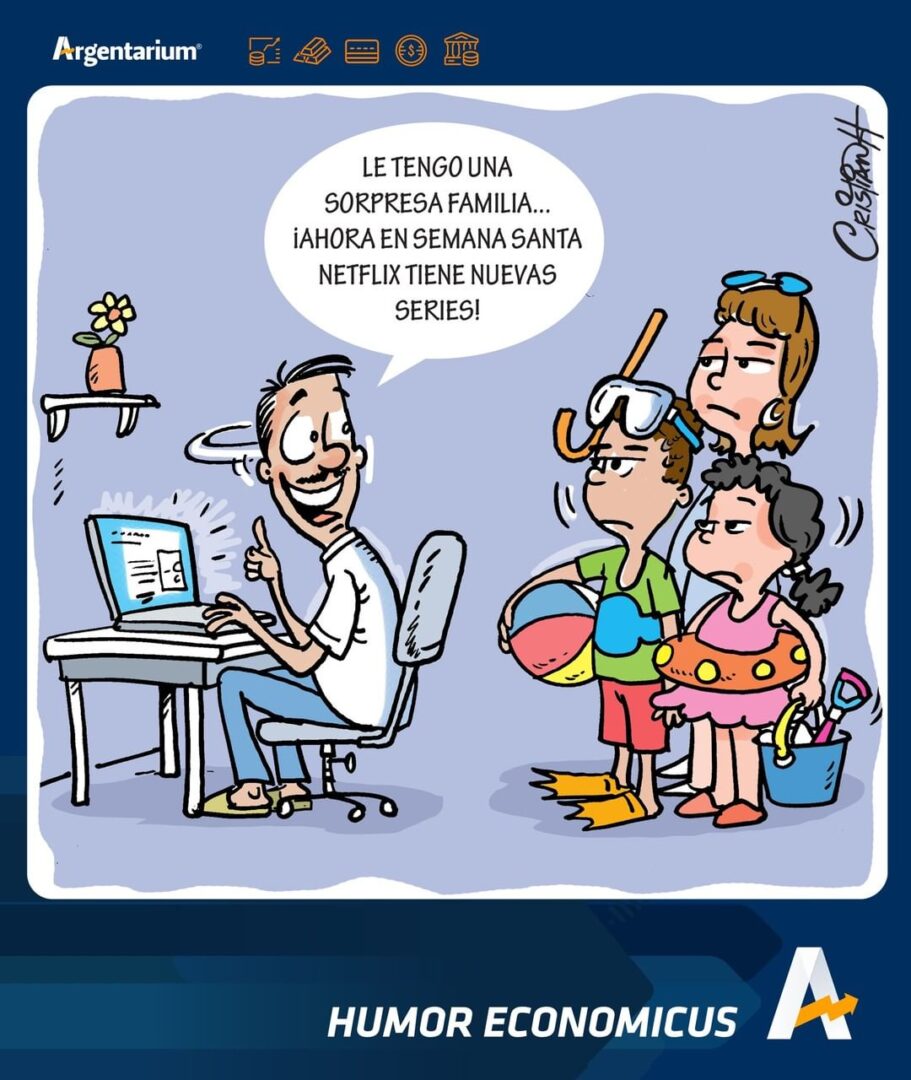 Caricatura Argentarium, Humor Economicus – Y uno con el moño hecho