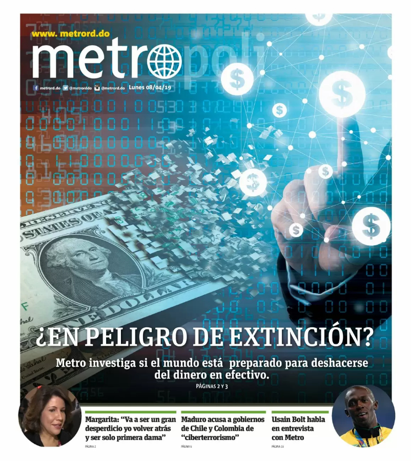 Portada Periódico Metro, Lunes 08 Abril 2019