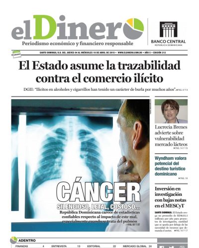 Portada Periódico El Dinero, Jueves 04 Abril 2019