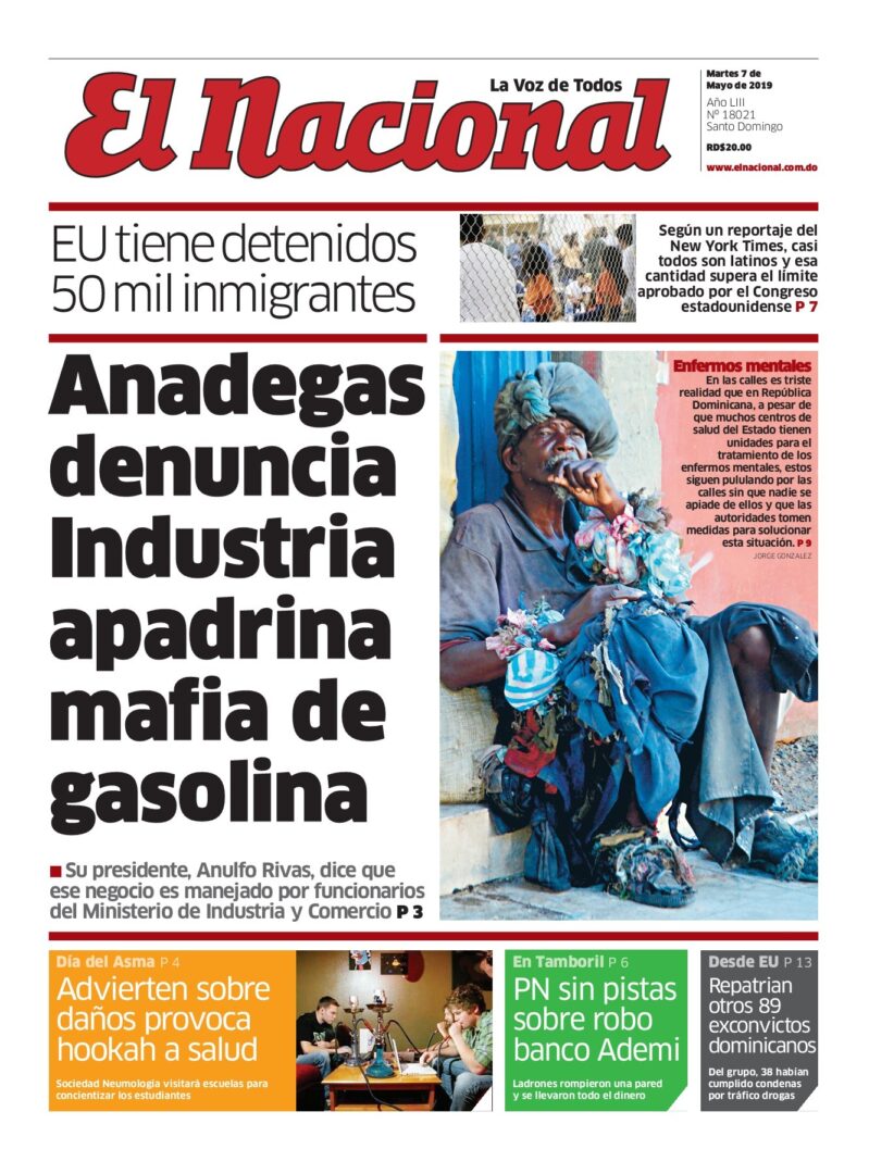 Portada Periódico El Nacional, Martes 07 Mayo 2019