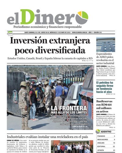 Portada Periódico El Dinero, Jueves 09 Mayo 2019