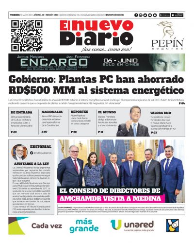 Portada Periódico El Nuevo Diario, Viernes 10 Mayo 2019