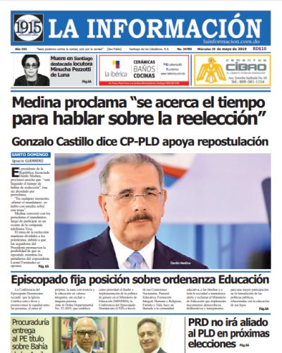 Portada Periódico La Información, Miércoles 29 Mayo 2019