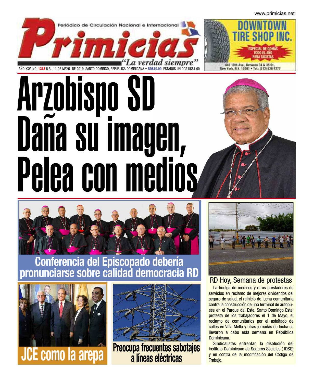 Portada Periódico Primicias, Lunes 06 Mayo 2019