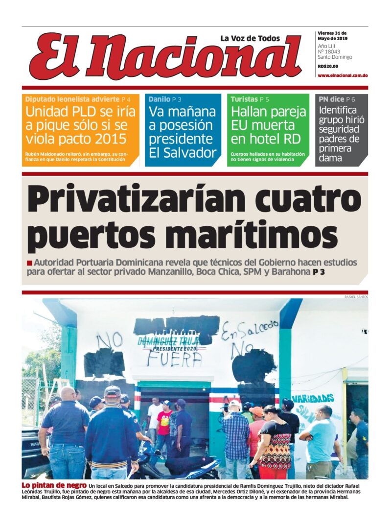 Portada Periódico El Nacional, Viernes 31 Mayo 2019