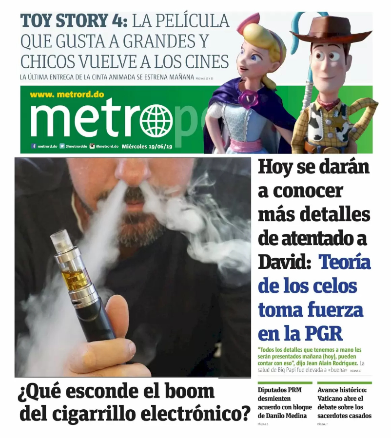 Portada Periódico Metro, Miércoles 19 Junio 2019