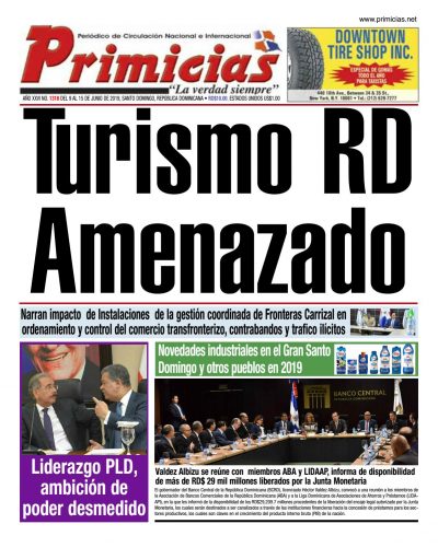 Portada Periódico Primicias, Lunes 10 Junio 2019