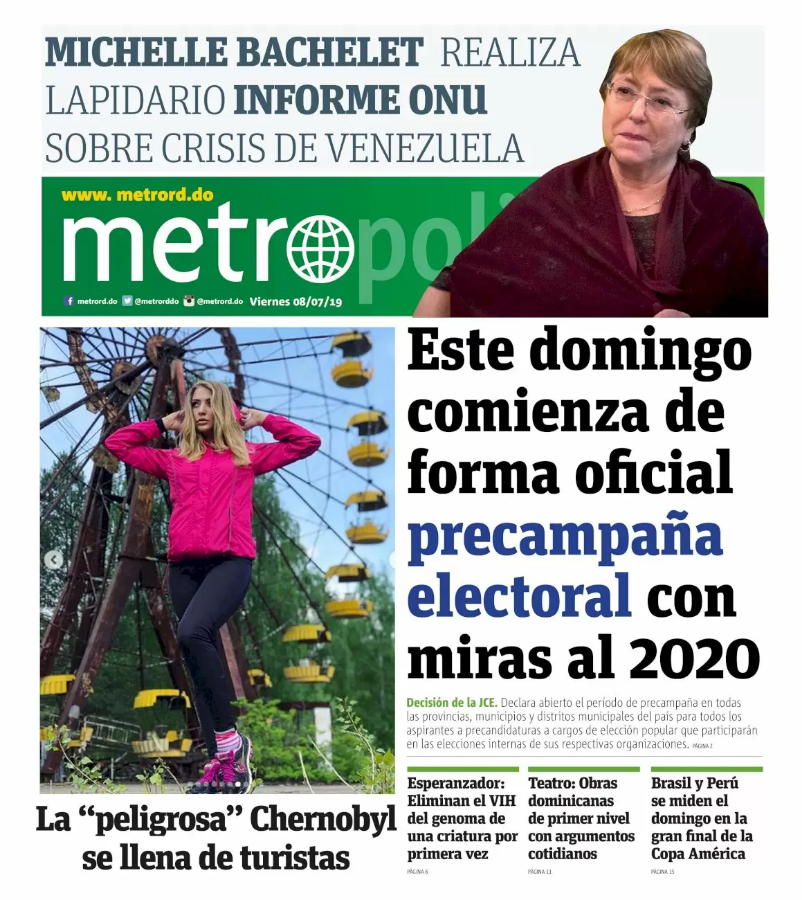 Portada Periódico Metro, Viernes 05 de Julio, 2019