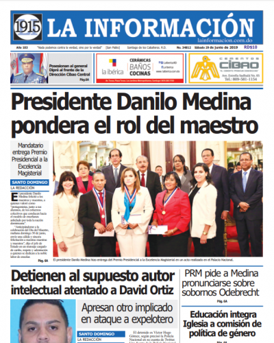 Portada Periódico La Información, Domingo 30 de Junio, 2019