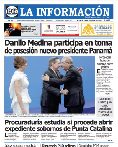 Portada Periódico La Información, Martes 02 de Julio, 2019