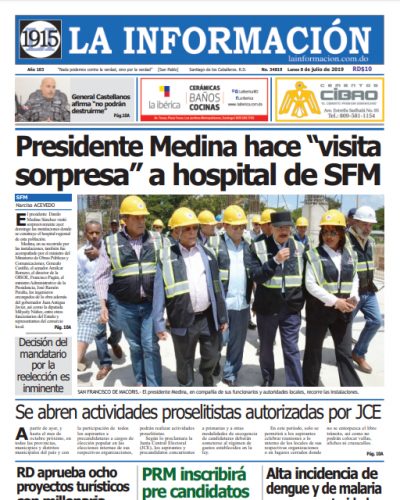 Portada Periódico La Información, Martes 09 de Julio, 2019