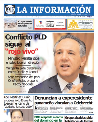Portada Periódico La Información, Viernes 19 de Julio, 2019