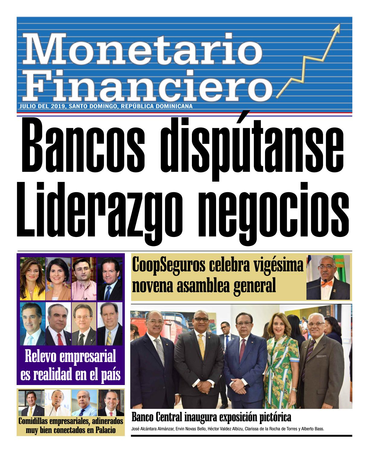 Portada Periódico Monetario Financiero, Lunes 08 de Julio, 2019