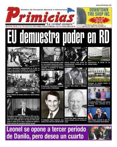 Portada Periódico Primicias, Lunes 22 de Julio, 2019
