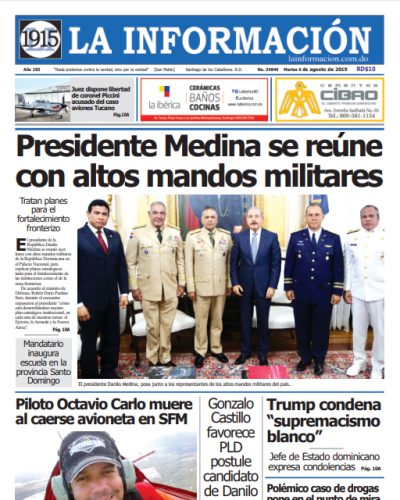 Portada Periódico La Información, Martes 06 de Agosto, 2019