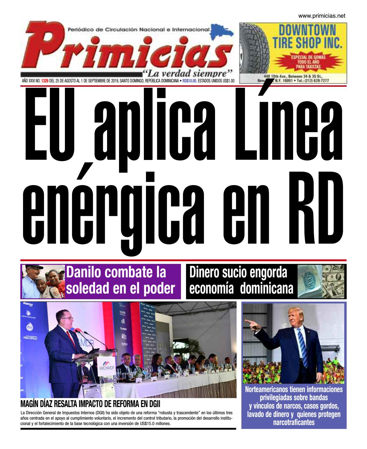 Portada Periódico Primicias, Lunes 26 de Agosto, 2019