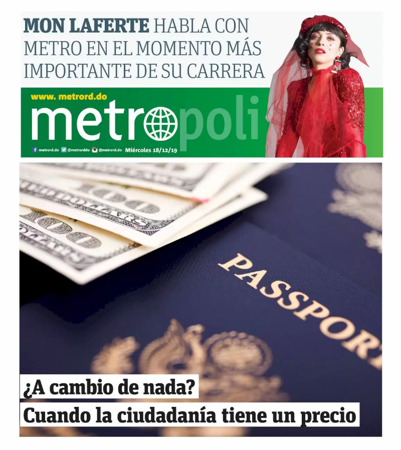Portada Periódico Metro, Miércoles 18 de Diciembre, 2019