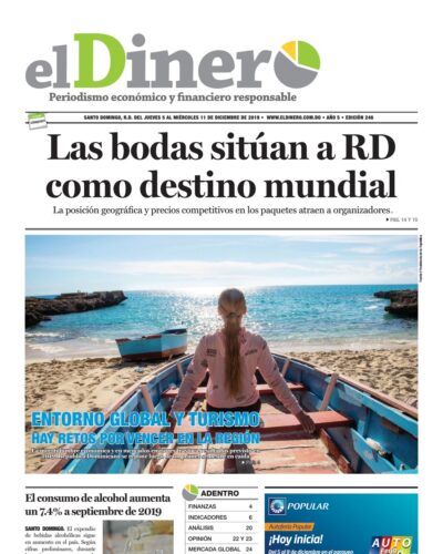 Portada Periódico El Dinero, Jueves 05 de Diciembre, 2019