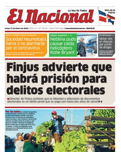 Portada Periódico El Nacional, Domingo 26 de Enero, 2019