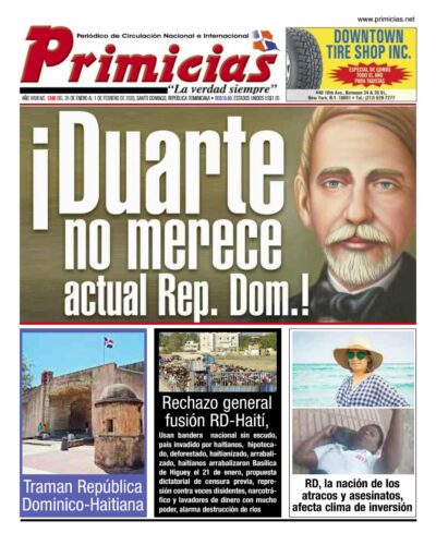 Portada Periódico Primicias, Lunes 27 de Enero, 2019