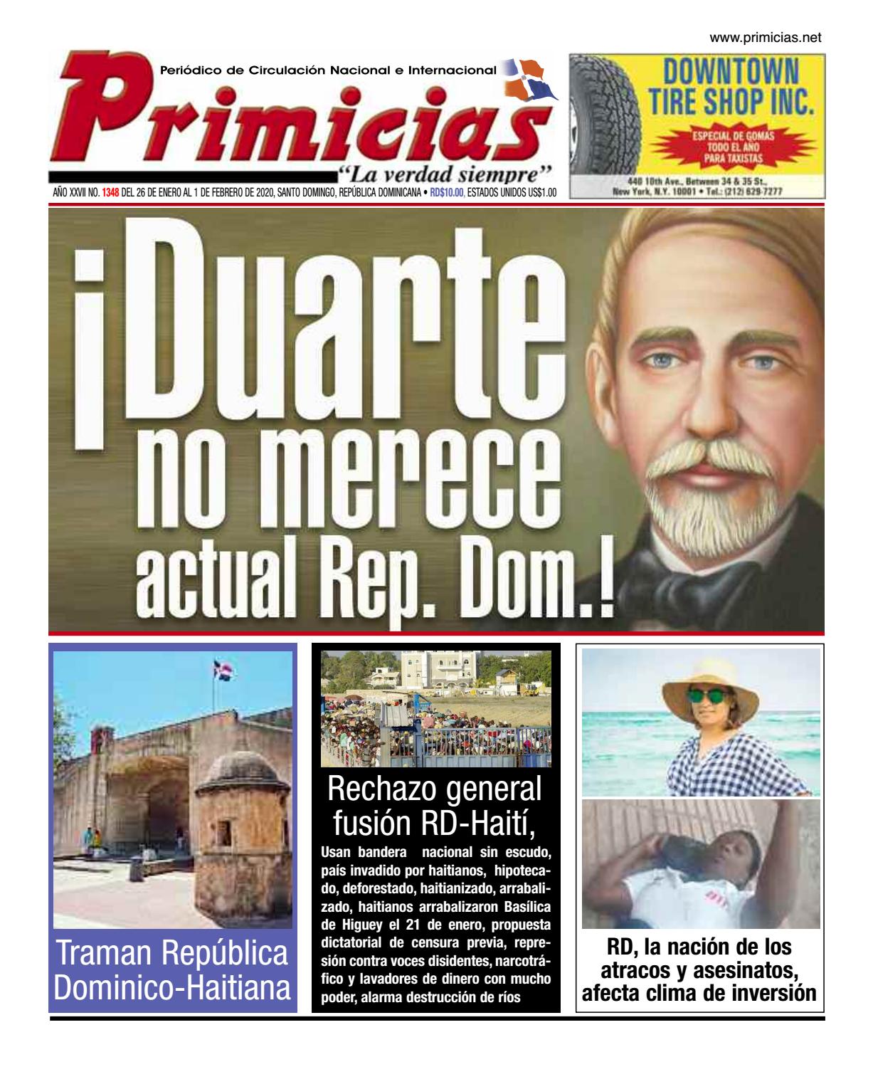 Portada Periódico Primicias, Lunes 27 de Enero, 2019