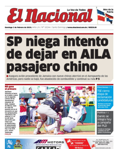 Portada Periódico El Nacional, Domingo 02 de Febrero, 2019