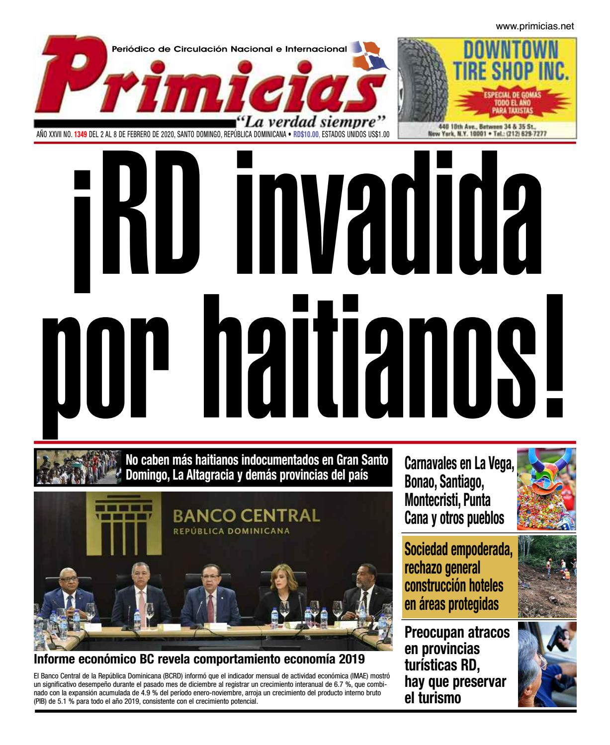 Portada Periódico Primicias, Lunes 03 de Febrero, 2019