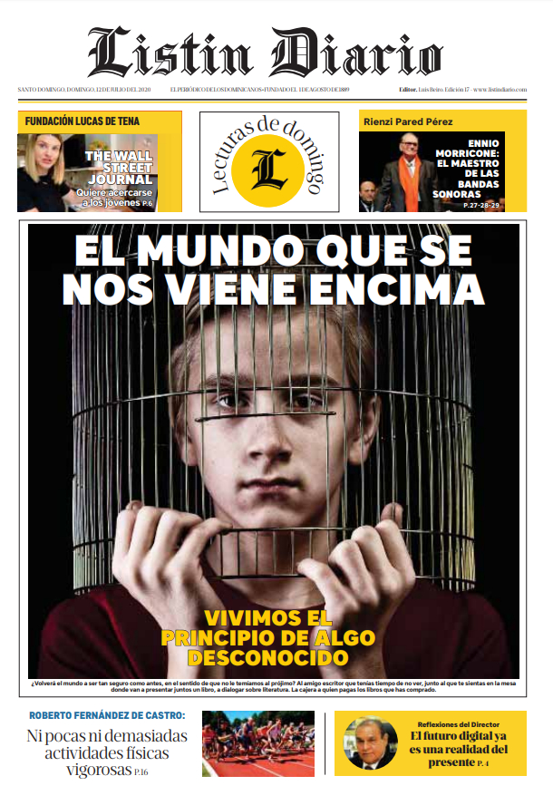 Portada Periódico Listín Diario, Domingo 12 de Julio, 2020