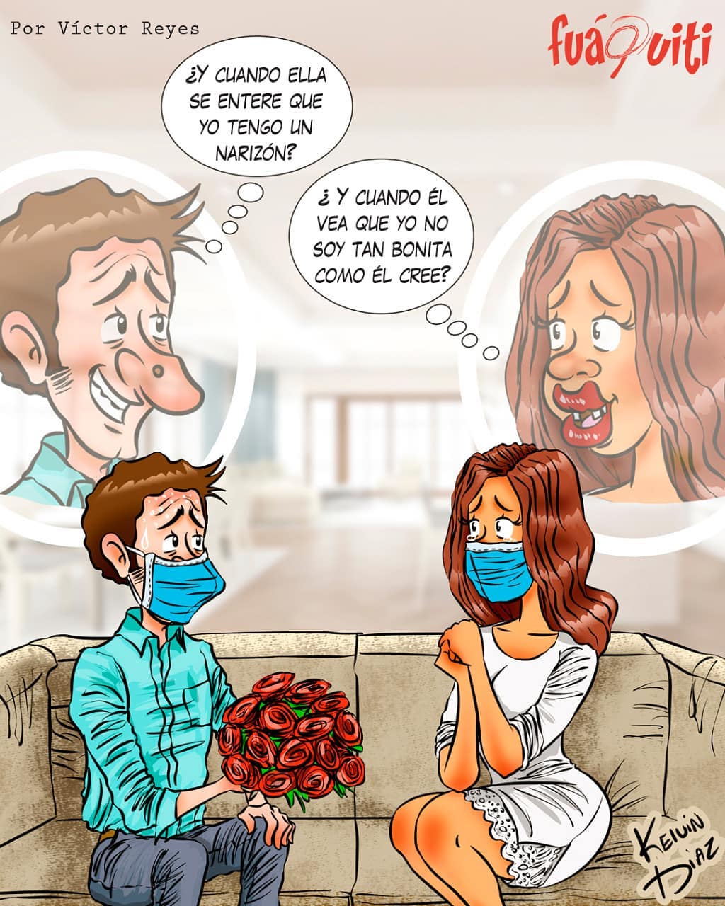 Caricatura Fuaquiti, 29 de Septiembre, 2020 – ¡Amor en tiempos de mascarilla! Caricatura Fuaquiti, 29 de Septiembre, 2020 – ¡Amor en tiempos de mascarilla!