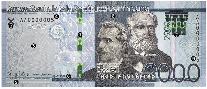 Banco Central: desde el viernes empezó a circular nuevo billete de RD$2,000