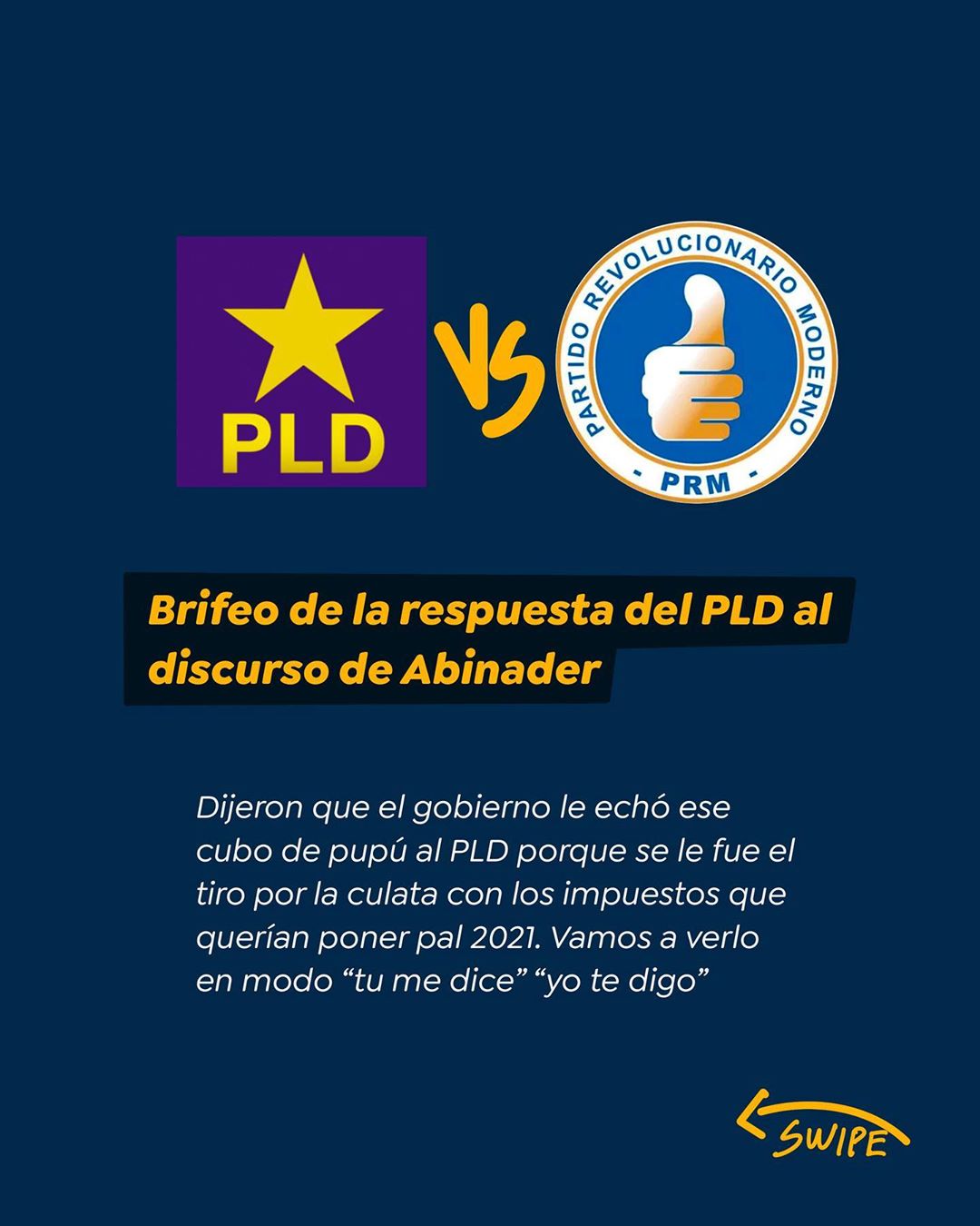 Brifeo de la respuesta del PLD al discurso de Abinader Brifeo de la respuesta del PLD al discurso de Abinader