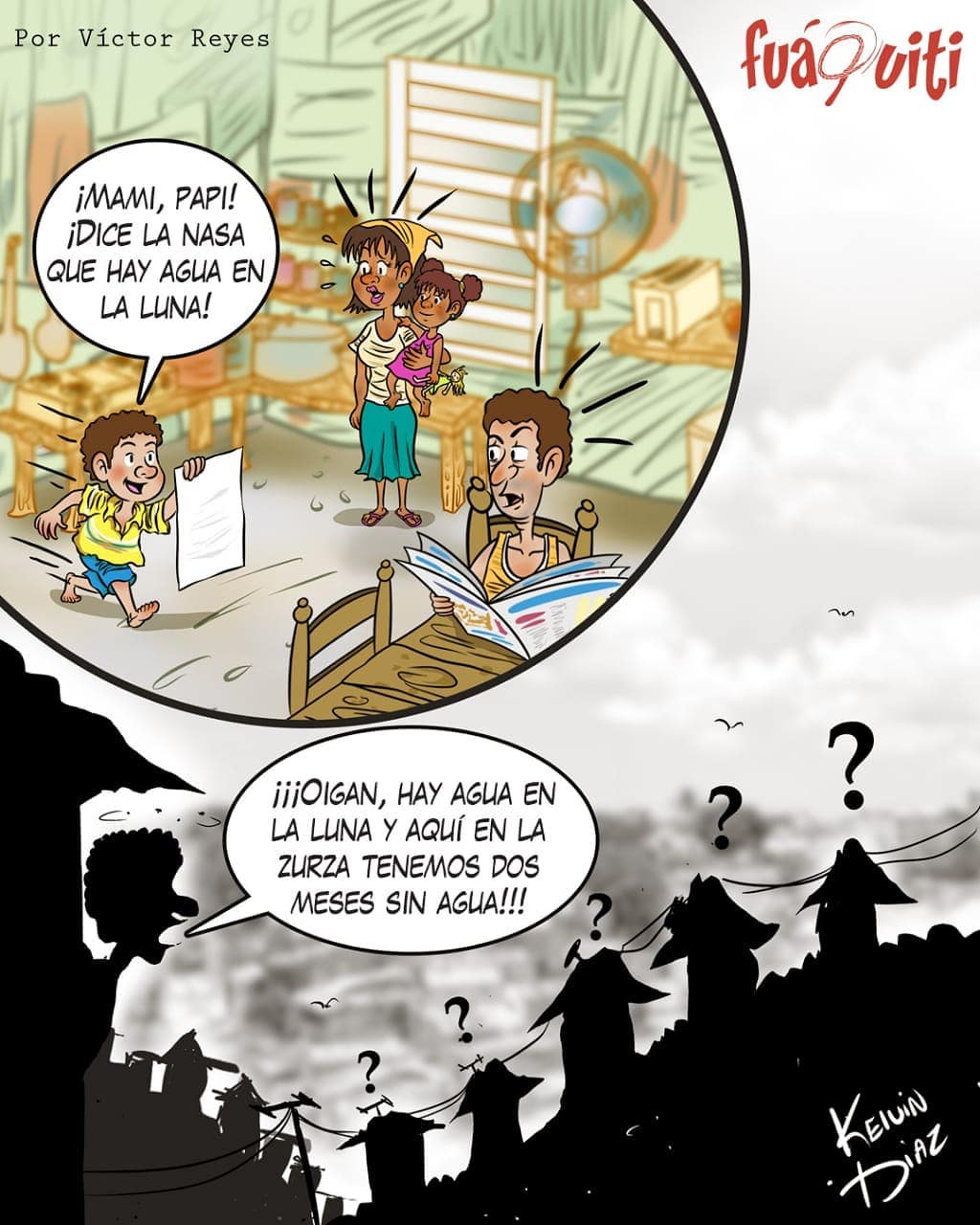 Caricatura Fuaquiti, 28 de Octubre, 2020 – ¡Agua en la Luna! Caricatura Fuaquiti, 28 de Octubre, 2020 – ¡Agua en la Luna!