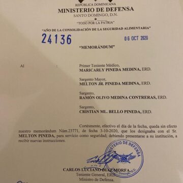 La Presidencia informa que el Ministerio de Defensa dejó sin efecto el memorándum que asignaba cuatro escoltas al periodista Melton Pineda