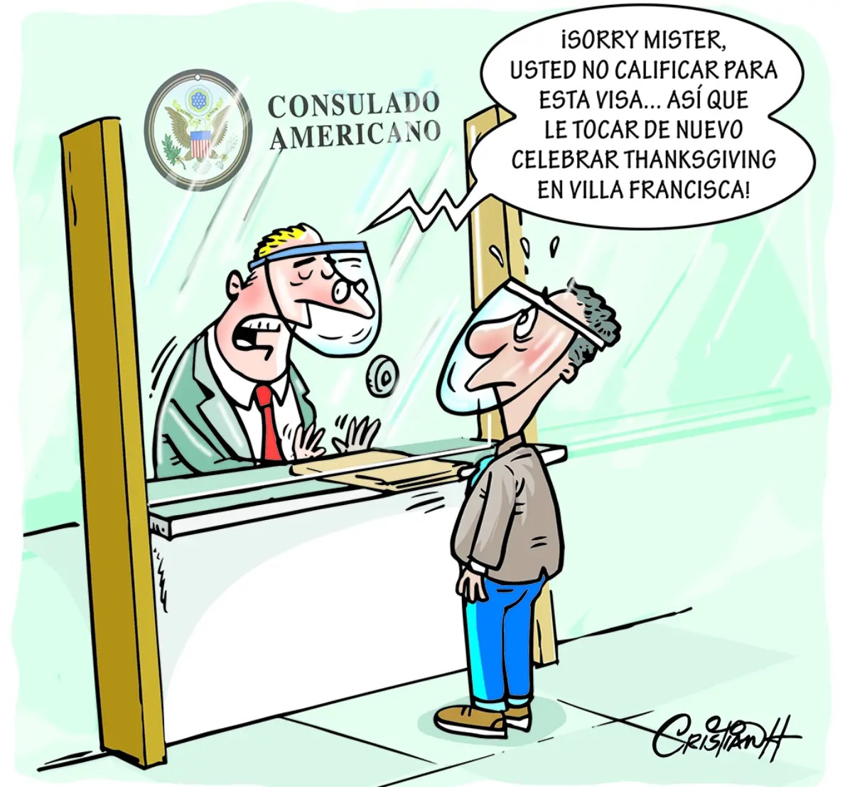 Caricatura Cristian Caricaturas – El Día, 26 de Noviembre, 2020