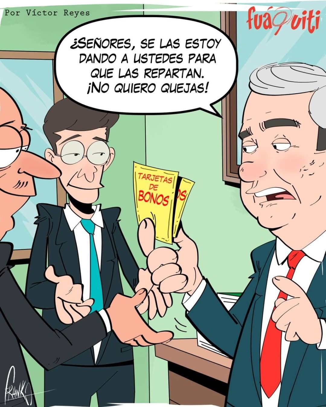 Caricatura Fuaquiti, 21 de Noviembre, 2020 – ¡Abinader y los bonos! Caricatura Fuaquiti, 21 de Noviembre, 2020 – ¡Abinader y los bonos!