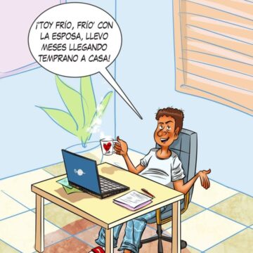 Caricatura Fuaquiti, 24 de Noviembre, 2020 – ¡El teletrabajo en cuarentena!