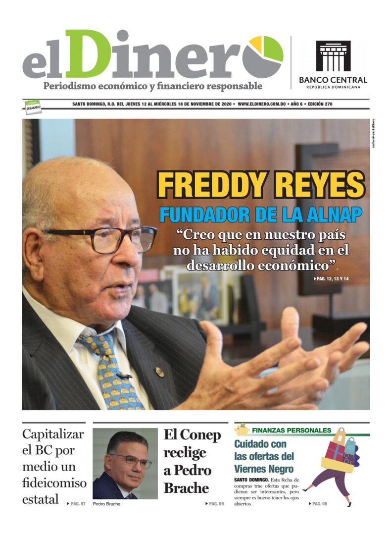 Portada Periódico El Dinero, Jueves 12 de Noviembre, 2020