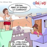 Caricatura Fuaquiti, 22 de Febrero, 2021 – ¡Las vecinas desde el balcón!