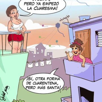 Caricatura Fuaquiti, 22 de Febrero, 2021 – ¡Las vecinas desde el balcón!