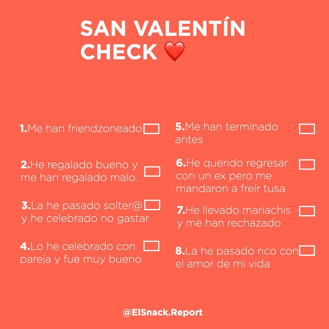 Snack Report – 13 de Febrero, 2021 – San Valentín Snack Report – 13 de Febrero, 2021 – San Valentín