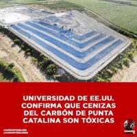 Universidad de EE.UU. confirma que cenizas del carbón de Punta Catalina son tóxicas