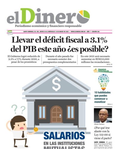Portada Periódico El Dinero, Jueves 04 de Marzo, 2021