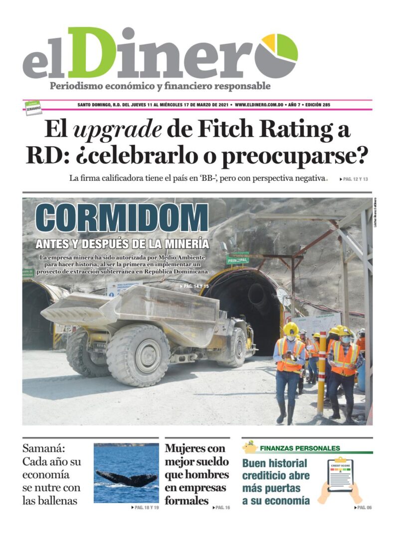 Portada Periódico El Dinero, Jueves 11 de Marzo, 2021