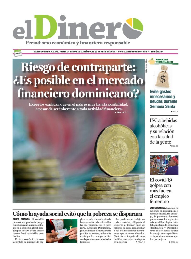 Portada Periódico El Dinero, Miércoles 31 de Marzo, 2021