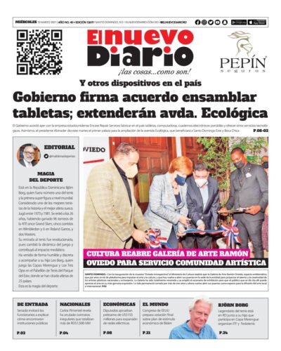 Portada Periódico El Nuevo Diario, Miércoles 10 de Marzo, 2021
