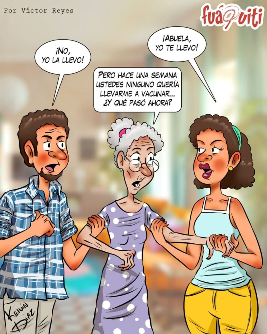 ¡Yo la vacuno abuela! – Caricatura Fuaquiti, 11 de Marzo, 2021