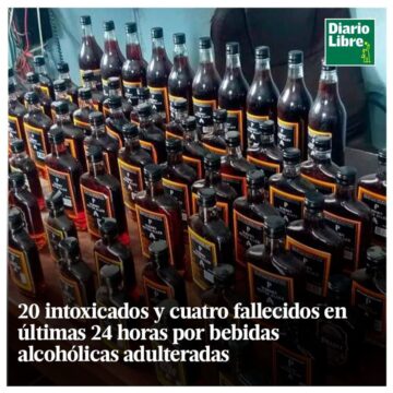 Bebidas Alcohólicas Adulteradas, Diario Libre, 21 de Abril, 2021