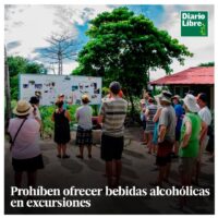 Bebidas Alcohólicas en Excursiones, Diario Libre, 22 de Abril, 2021