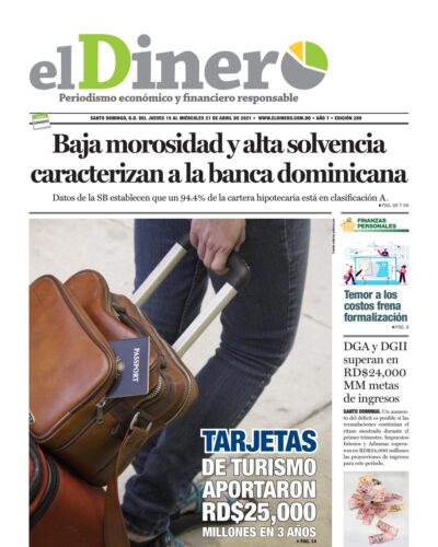 Portada Periódico El Dinero, Jueves 15 de Abril, 2021