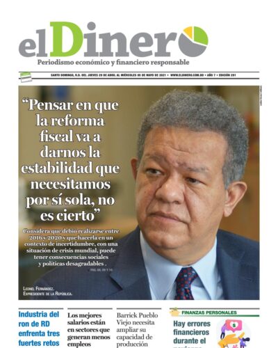 Portada Periódico El Dinero, Jueves 29 de Abril, 2021